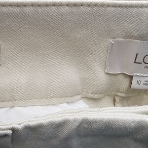 LOFT Cream Ankle Pants